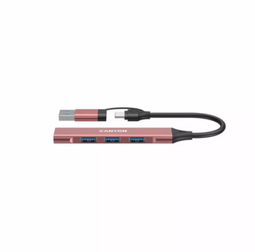 Hub Canyon DS-02, 1 x USB-A 3.0, 3 x USB-A 2.0 (Roz) 1 Hub Canyon DS-02, 1 x USB-A 3.0, 3 x USB-A 2.0 (Roz)