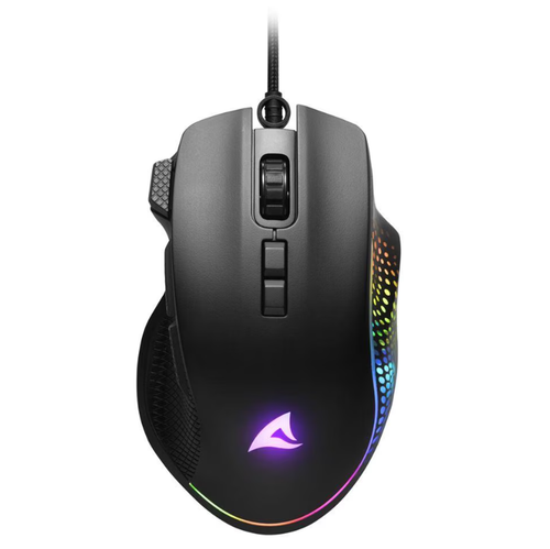 Mouse Gaming ergonomic Sharkoon Shark Force III, Wired, USB, 12800 DPI, RGB (Negru) 1 Mouse Gaming ergonomic Sharkoon Shark Force III, Wired, USB, 12800 DPI, RGB (Negru)
