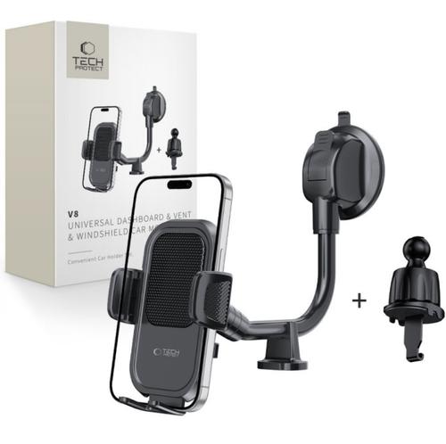 Suport Auto Tech-Protect V8 2in1, Universal, Negru 1 Suport Auto Tech-Protect V8 2in1, Universal, Negru