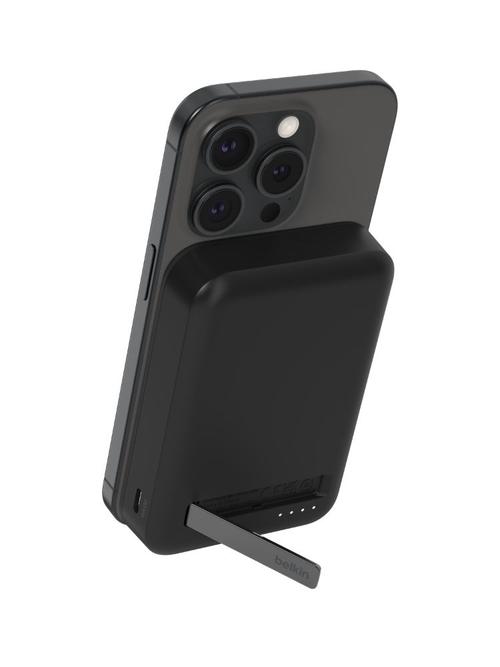Acumulator extern Belkin BPD008btBK BoostCharge Pro, Qi2, 10000 mAh, MagSafe, cu stand (Negru) 1 Acumulator extern Belkin BPD008btBK BoostCharge Pro, Qi2, 10000 mAh, MagSafe, cu stand (Negru)