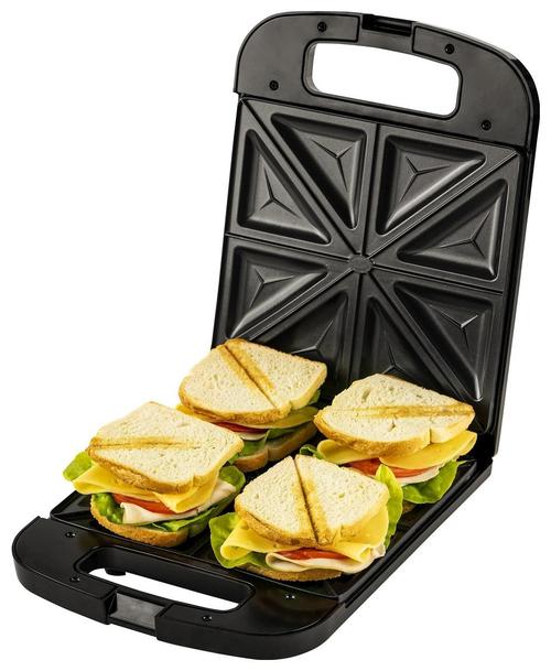 Sandwich-maker Adler AD 3055, 2000 W, 4 sandwich-uri, placi antiaderente, maner izolat termic (Negru) 1 Sandwich-maker Adler AD 3055, 2000 W, 4 sandwich-uri, placi antiaderente, maner izolat termic (Negru)