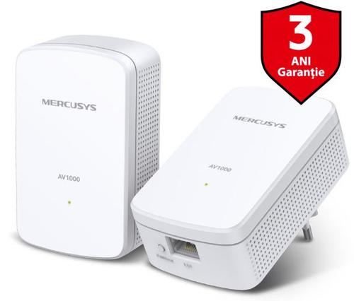 Kit Adaptoare PowerLine MERCUSYS MP500 KIT, Gigabit, 1000 Mbps (Alb) 1 Kit Adaptoare PowerLine MERCUSYS MP500 KIT, Gigabit, 1000 Mbps (Alb)