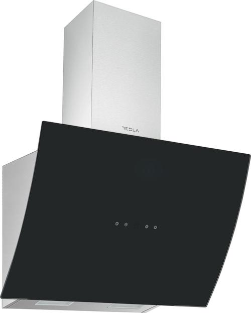 Hota decorativa Tesla DD600AXB, 630 m3/h, Display LED, 1 motor DC 75 W, 60 cm, Clasa A+ (Inox/Sticla)