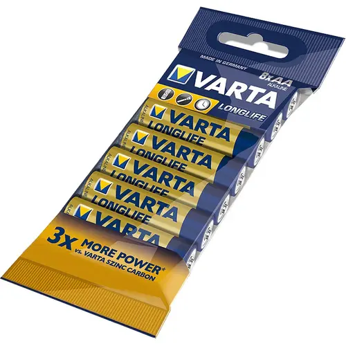 Baterii Alcaline VARTA Longlife Extra AA, 8 buc 1 Baterii Alcaline VARTA Longlife Extra AA, 8 buc