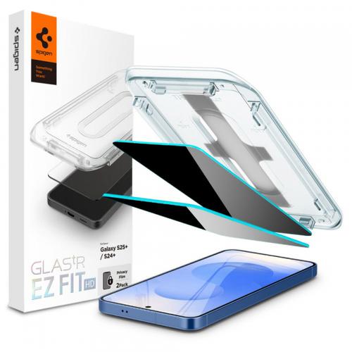 Folie de protectie Ecran Privacy Spigen EZ FIT pentru Samsung Galaxy S25+ S936 / Galaxy S24+ S926, Sticla Securizata, Full Glue, Set 2 bucati 1 Folie de protectie Ecran Privacy Spigen EZ FIT pentru Samsung Galaxy S25+ S936 / Galaxy S24+ S926, Sticla Securizata, Full Glue, Set 2 bucati
