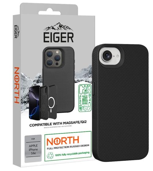 Husa Eiger North Magsafe GRS iPhone 16e, Negru 1 Husa Eiger North Magsafe GRS iPhone 16e, Negru