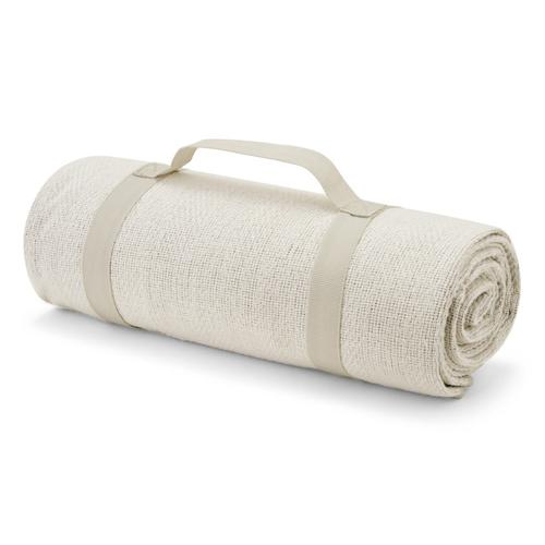 Patura picnic Livoo pentru 4 persoane, 135x135cm, o parte hidrofuga, alb/crem 1 Patura picnic Livoo pentru 4 persoane, 135x135cm, o parte hidrofuga, alb/crem