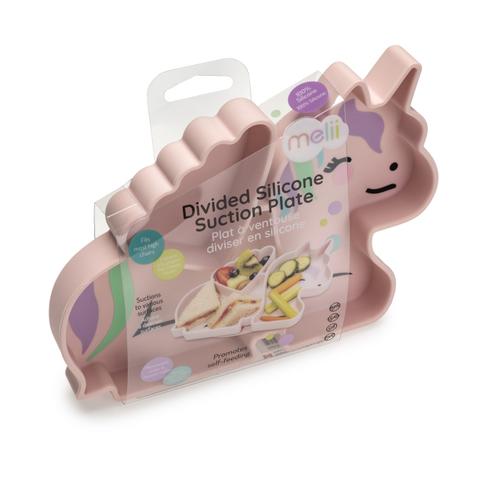 Farfurie compartimentata cu ventuza din silicon, 6+ luni, Melii Unicorn 1 Farfurie compartimentata cu ventuza din silicon, 6+ luni, Melii Unicorn