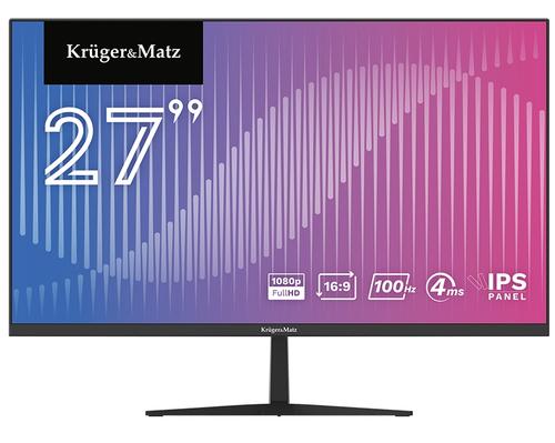 Monitor IPS LED Kruger&Matz 27inch KM9901-MT27, FulL HD (1920 x 1080), VGA, HDMI, Boxe, 100 Hz, 4 ms (Negru) 1 Monitor IPS LED Kruger&Matz 27inch KM9901-MT27, FulL HD (1920 x 1080), VGA, HDMI, Boxe, 100 Hz, 4 ms (Negru)