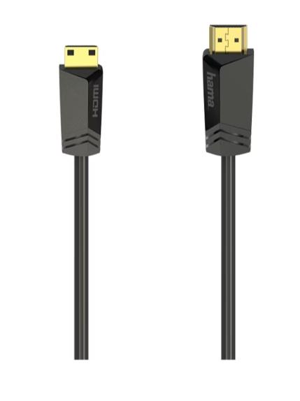 Cablu HDMI - mini HDMI HAMA 205015, 1.5m, 4K HDR, placat cu aur (Negru) 1 Cablu HDMI - mini HDMI HAMA 205015, 1.5m, 4K HDR, placat cu aur (Negru)