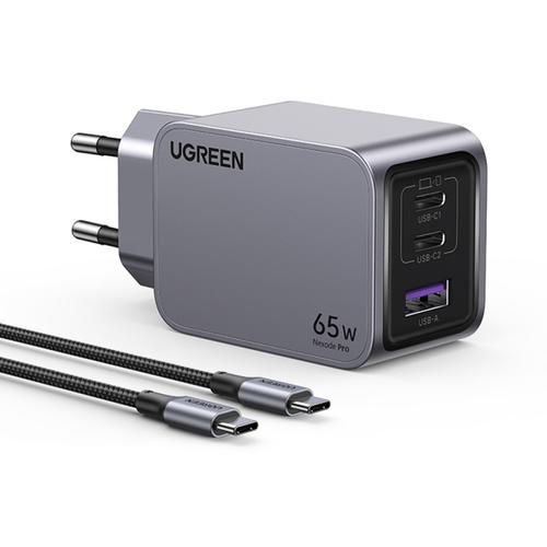 Incarcator Retea UGREEN X755 Nexode Pro, 65W, 3A, 1 x USB-A - 2 x USB-C (Gri) 1 Incarcator Retea UGREEN X755 Nexode Pro, 65W, 3A, 1 x USB-A - 2 x USB-C (Gri)