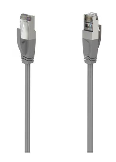 Cablu de retea Hama 200669, Cat 5e, 1 Gbit/s, F/UTP Shielded, 3 m (Gri) 1 Cablu de retea Hama 200669, Cat 5e, 1 Gbit/s, F/UTP Shielded, 3 m (Gri)