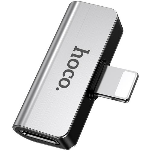 Adaptor Audio HOCO LS24, Lightning la Lightning (Argintiu) 1 Adaptor Audio HOCO LS24, Lightning la Lightning (Argintiu)