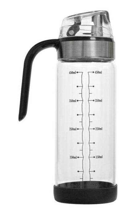 Sticla dispenser cu capac automat, sticla borosilicata, 450ml - Zokura 1 Sticla dispenser cu capac automat, sticla borosilicata, 450ml - Zokura