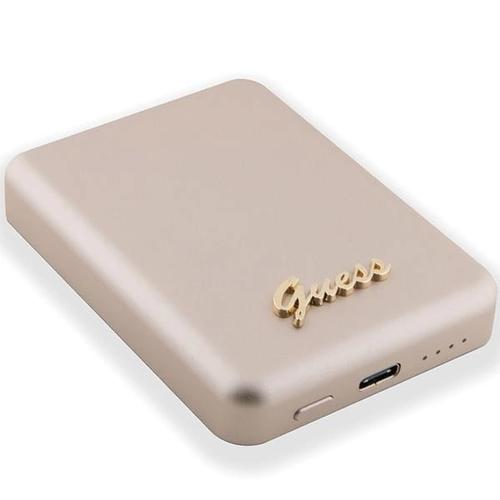 Acumulator extern Wireless Guess Metal Script Logo MagSafe, Aluminiu/Silicon, 3000mAh (Auriu) 1 Acumulator extern Wireless Guess Metal Script Logo MagSafe, Aluminiu/Silicon, 3000mAh (Auriu)