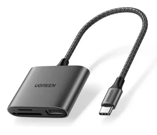 Cititor Card USB-C UGREEN CM387, 1 x USB-A - 1 x SD - 1 x microSD, Negru 1 Cititor Card USB-C UGREEN CM387, 1 x USB-A - 1 x SD - 1 x microSD, Negru