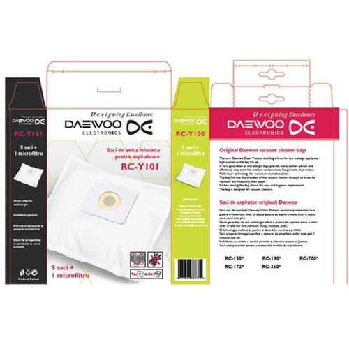 Set 5 saci de praf Daewoo RC-Y101 + microfiltru 1 Set 5 saci de praf Daewoo RC-Y101 + microfiltru