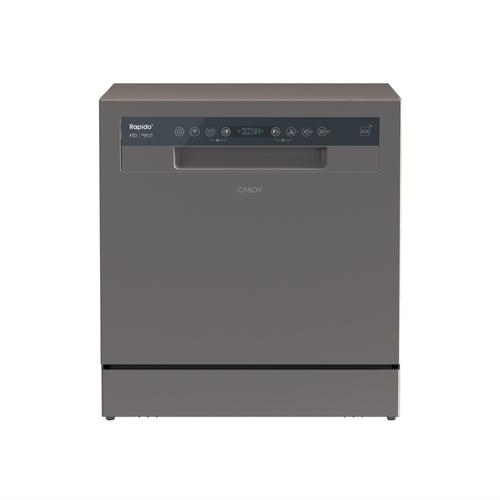 ​Masina de spalat vase compacta Candy RapidÓ CP 8F9FFA, 8 seturi, 8 programe, Clasa F, Wi-Fi, Express, Maxi-Ladle (Antracit​)