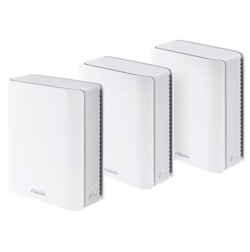 Sistem Wi-Fi Mesh ASUS ZenWiFi BT10 (W-3-PK), BE18000, Tri-Band, acoperire 810m², Quad-Core 2.0GHz CPU, 256MB/2GB Flash/RAM, 10G dual-port, Smart Home Master SSIDs, AiProtection Pro, Adaptive QoS, VPN server/client, IPTV, OFDMA, Beamforming, AiMesh