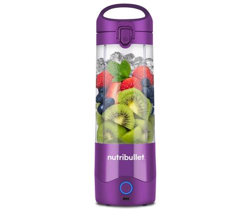 Blender portabil NUTRIBULLET NBP003PU, 0.475l, 1 treapta viteza, USB-C (Mov)