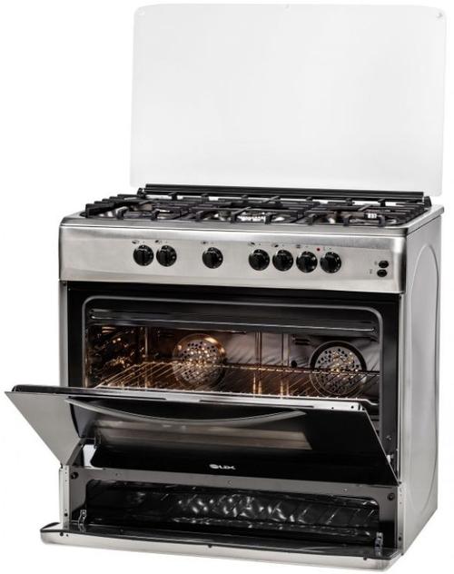 Aragaz LDK 6090 ECAI IX FONTA LPG, 5 Arzatoare, Cuptor electric, Aprindere electrica, convectie duala (Inox)