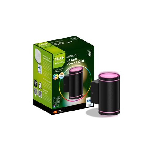 Aplica de perete LED Calex Smart, RGB + alb cald, 4W, IP44, 380 lm, clasa F (Negru) 1 Aplica de perete LED Calex Smart, RGB + alb cald, 4W, IP44, 380 lm, clasa F (Negru)