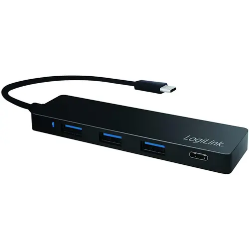 Hub USB Logilink UA0311, alimentare USB-C, 4 x USB 3.0 1 Hub USB Logilink UA0311, alimentare USB-C, 4 x USB 3.0