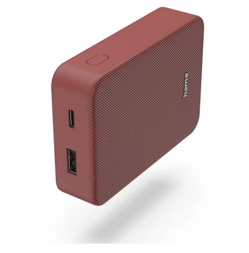 Baterie externa Hama 201714, Colour 10, 10000 mAh, USB-C/USB-A (Rosu) 1 Baterie externa Hama 201714, Colour 10, 10000 mAh, USB-C/USB-A (Rosu)