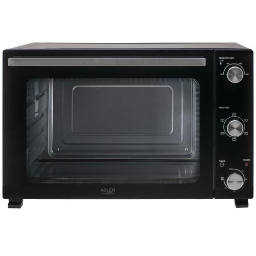 Cuptor electric Adler AD 6026, 48 l, Temperatura 90-230 C, Rotisor, 5 moduri coacere, Cronometru (Negru)