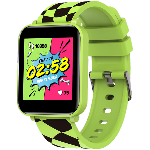 Smartwatch copii CANYON Joyce KW-43, Dual Bluetooth, Android/iOS, 25 moduri sport, Camera, IP67 (Verde)