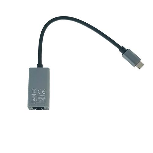 Adaptor de retea Esperanza ENA102, USB-C 3.0 la RJ-45, cablu 18 cm (Gri) 1 Adaptor de retea Esperanza ENA102, USB-C 3.0 la RJ-45, cablu 18 cm (Gri)