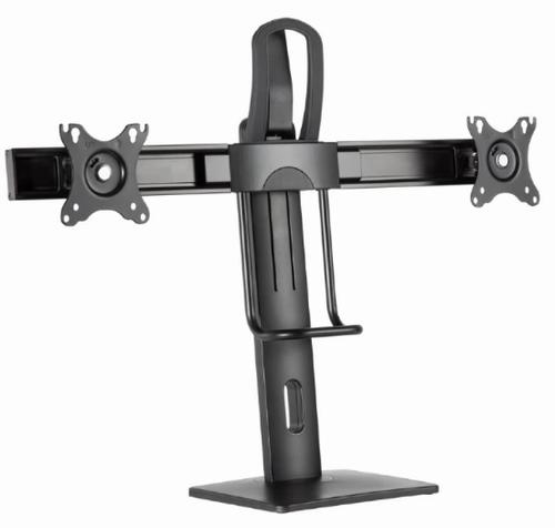 Suport birou 2 monitoare Gembird MS-D2-01, 17inch - 27inch, 12 kg, VESA 75x75/100x100 (Negru)