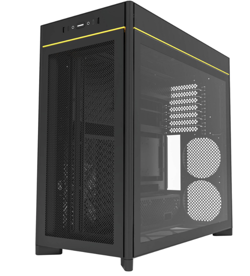 Carcasa Montech HS01, ATX, aRGB, fara sursa (Negru)