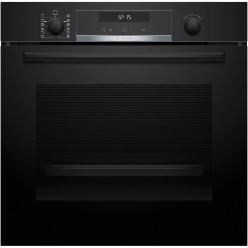 Cuptor incorporabil Bosch HBG578EB7, 71 L, Electric, Multifunctional, Grill, Soft close, Home Connect, Suport telescopic, Air Fry, 9 functii, AutoPilot30, Autocuratare pirolitica, 3D Hotair, Clasa A+ (Negru)