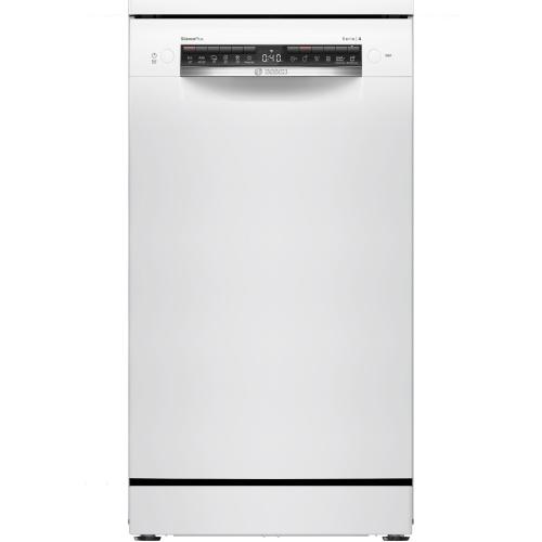 Masina de spalat vase Bosch SPS4HMW49E, 10 seturi, 6 programe, Home Connect, EcoSilence Drive, ExtraDry, Tab-count, Silence Plus,Sistem Rackmatic, Clasa E, 45 cm (Alb)