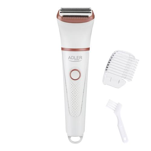 Epilator Adler AD 2941, 2 capete, Rezistent la apa IPX7, Perie de curatare (Alb/Roz)