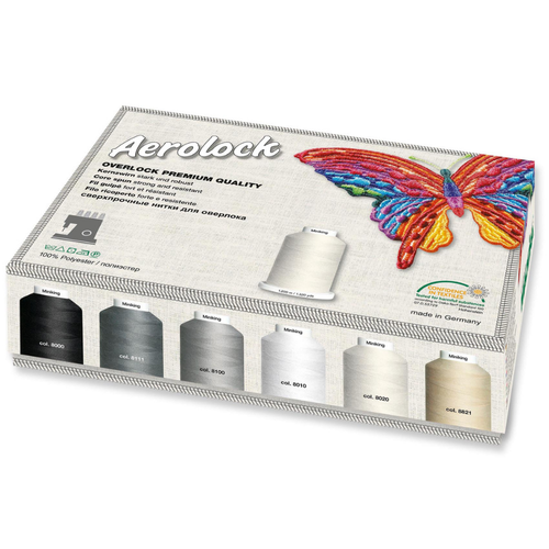 Set 24 papiote ata de surfilat Aerolock No.125 Madeira 9118B 1 Set 24 papiote ata de surfilat Aerolock No.125 Madeira 9118B