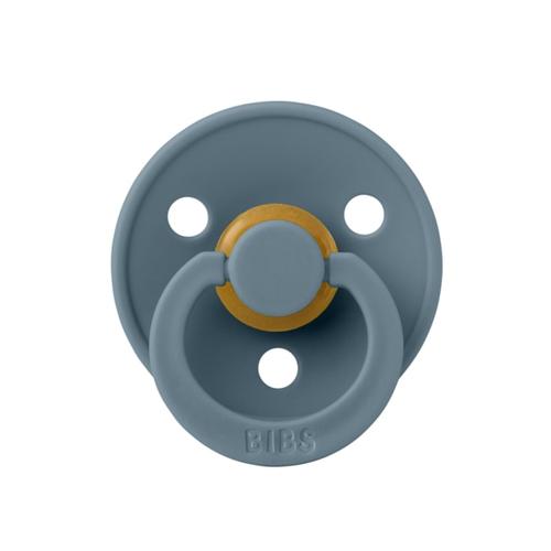 Suzeta Colour Latex pentru bebelusi BIBS, cu tetina rotunda, 0 luni +, Albastru 1 Suzeta Colour Latex pentru bebelusi BIBS, cu tetina rotunda, 0 luni +, Albastru