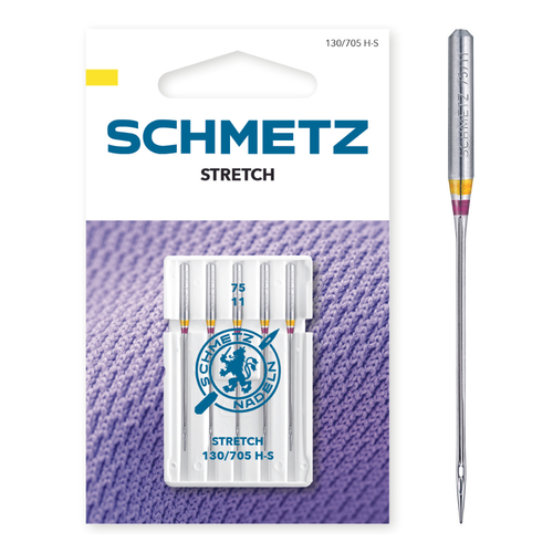 Set 5 ace de cusut, materiale elastice, finete 75, Schmetz 130/705 H-S VMS 1 Set 5 ace de cusut, materiale elastice, finete 75, Schmetz 130/705 H-S VMS
