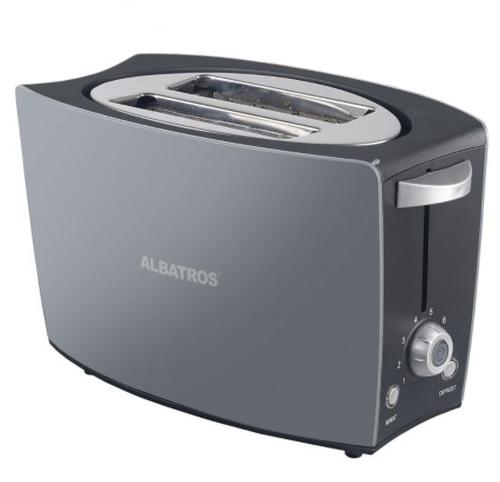 Prajitor de paine Albatros CONFORT, 800 W, 2 Felii, 8 Trepte de prajitre (Argintiu)