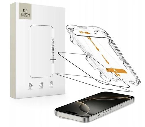 Folie de protectie Ecran Tech-Protect QUICK SET+ pentru Apple iPhone 16 Pro, Sticla Securizata, Full Glue, Set 2 bucati, Cu Rama Ajutatoare, Neagra 1 Folie de protectie Ecran Tech-Protect QUICK SET+ pentru Apple iPhone 16 Pro, Sticla Securizata, Full Glue, Set 2 bucati, Cu Rama Ajutatoare, Neagra