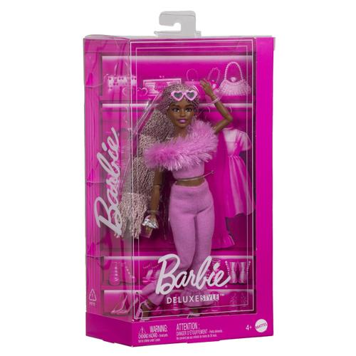 Papusa Barbie - Deluxe Style, cu Salopeta Roz Si Par Impletit 1 Papusa Barbie - Deluxe Style, cu Salopeta Roz Si Par Impletit