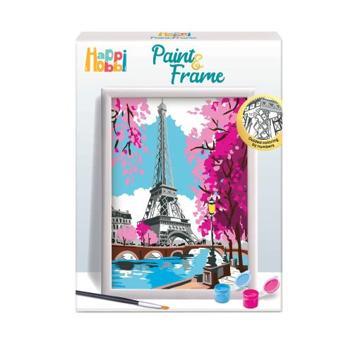 Set pentru desen HappiHobbi - Picteaza & Inrameaza, Spring in Paris 1 Set pentru desen HappiHobbi - Picteaza & Inrameaza, Spring in Paris