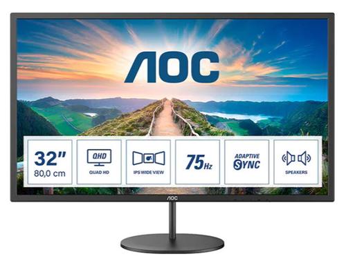 Monitor IPS LED AOC 31.5inch Q32V4, QHD (2560 x 1440), HDMI, DisplayPort, Boxe, 75 Hz (Negru) 1 Monitor IPS LED AOC 31.5inch Q32V4, QHD (2560 x 1440), HDMI, DisplayPort, Boxe, 75 Hz (Negru)