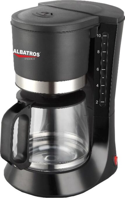 Cafetiera Albatros DELICE, 1.2L, 680W (Negru/Inox)