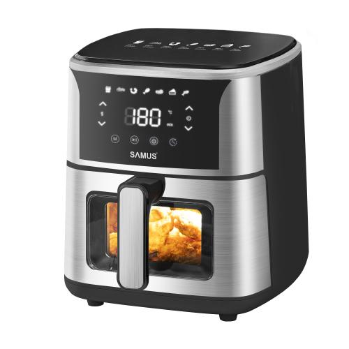Friteuza cu aer cald Samus AF5-S1400DW, 5 l, 1400 W, Display LED, 7 programe, Temperatura 80-200 C, Tehnologie Fry Force 360° (Negru/Argintiu) 1 Friteuza cu aer cald Samus AF5-S1400DW, 5 l, 1400 W, Display LED, 7 programe, Temperatura 80-200 C, Tehnologie Fry Force 360° (Negru/Argintiu)