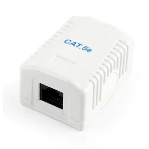 Priza RJ-45 GEMBIRD aplicata cu 1 iesire pentru cablu UTP Cat 5e 1 Priza RJ-45 GEMBIRD aplicata cu 1 iesire pentru cablu UTP Cat 5e