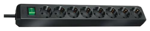 Prelungitor Brennenstuhl Multi-Socket Eco-Line 145560, 8 prize Schuko, 3m (Negru) 1 Prelungitor Brennenstuhl Multi-Socket Eco-Line 145560, 8 prize Schuko, 3m (Negru)