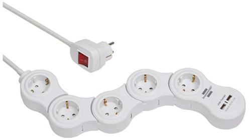 Prelungitor Brennenstuhl 196022, 5 prize, 2 x USB, 1.4m (Alb) 1 Prelungitor Brennenstuhl 196022, 5 prize, 2 x USB, 1.4m (Alb)