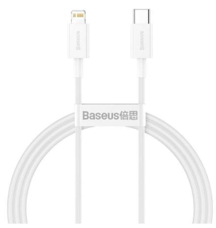 Cablu de date Baseus CATLYS-A02 Superior, USB Type-C - Lightning, Power Delivery 20W, 2.4A, 1m (Alb) 1 Cablu de date Baseus CATLYS-A02 Superior, USB Type-C - Lightning, Power Delivery 20W, 2.4A, 1m (Alb)